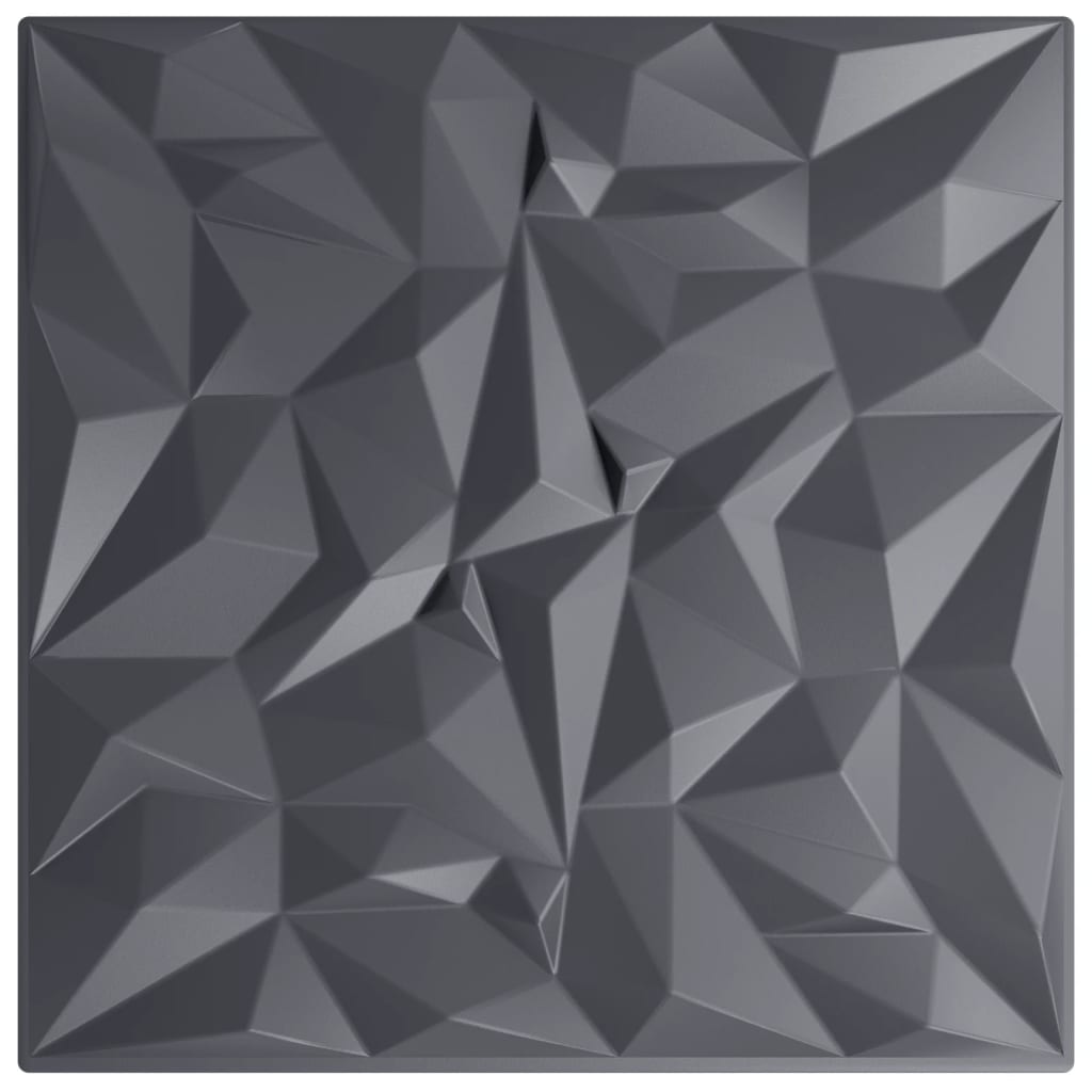 vidaXL Panouri de perete 12 buc. gri 50x50 cm XPS 3 m² ametist