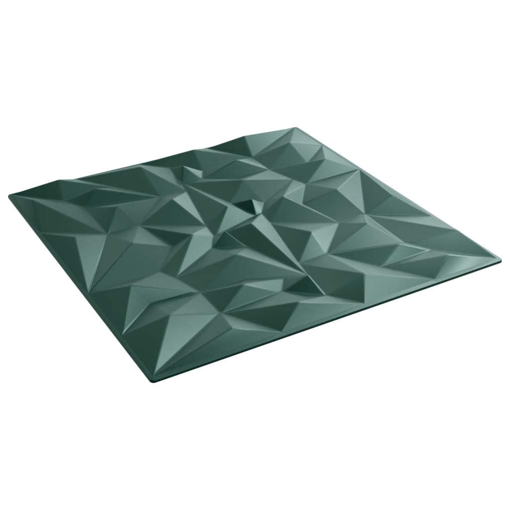 vidaXL Panouri de perete 48 buc. verde 50x50 cm XPS 12 m² ametist