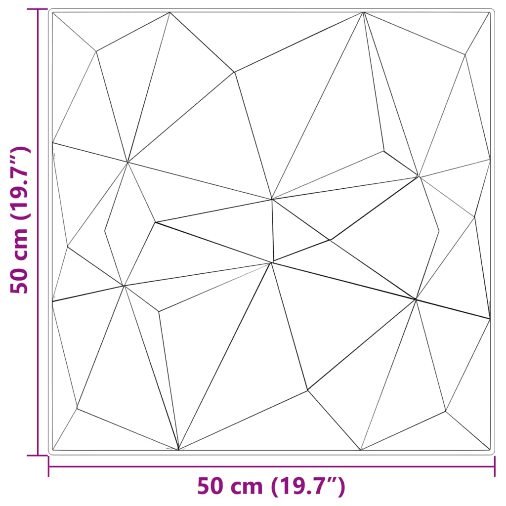 vidaXL Panouri de perete 12 buc. Beton 50x50 cm XPS 3 m² diamant vidaXL Panouri de perete 12 buc. Beton 50x50 cm XPS 3 m² diamant