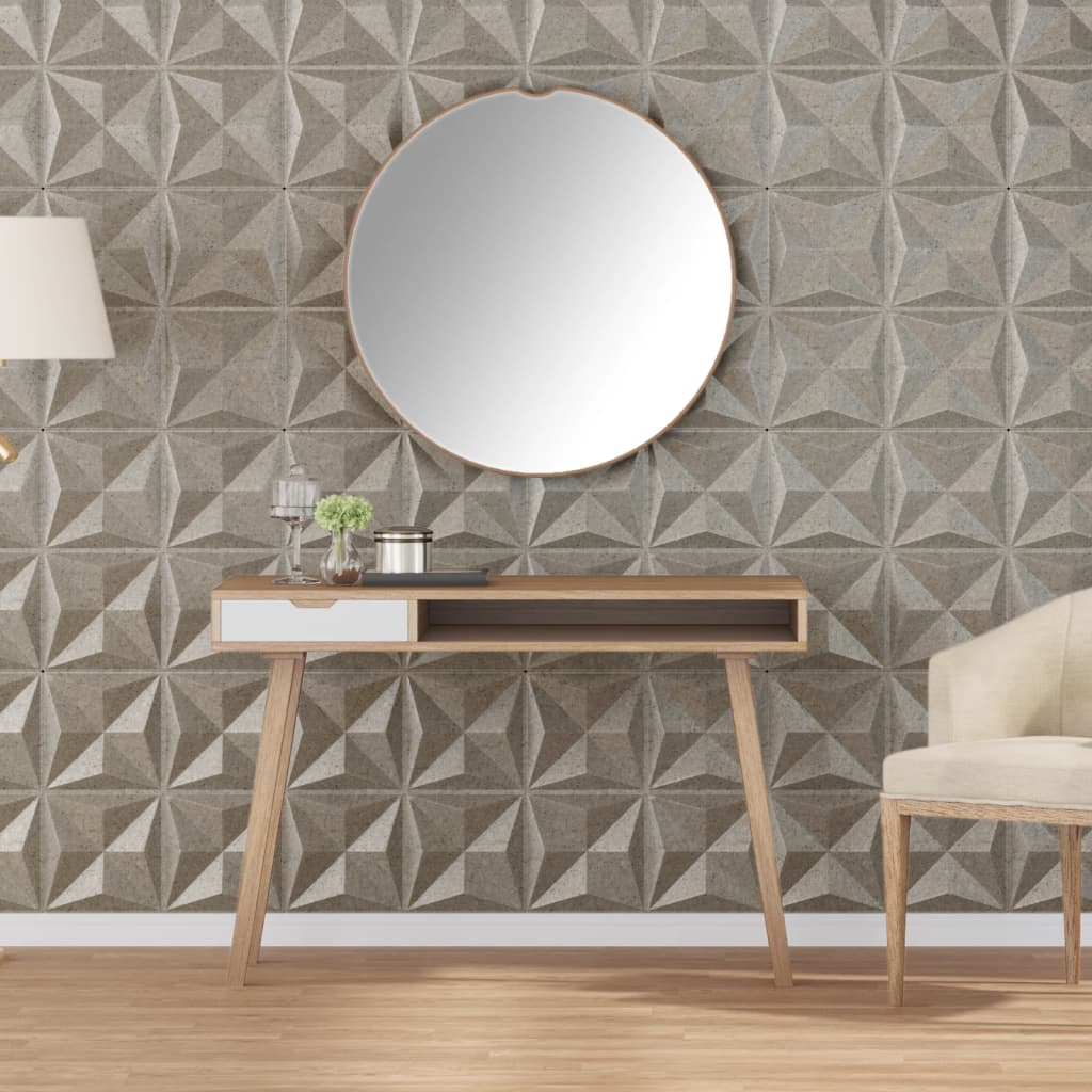 vidaXL Panouri de perete 12 buc. Beton 50x50 cm XPS 3 m² origami vidaXL Panouri de perete 12 buc. Beton 50x50 cm XPS 3 m² origami