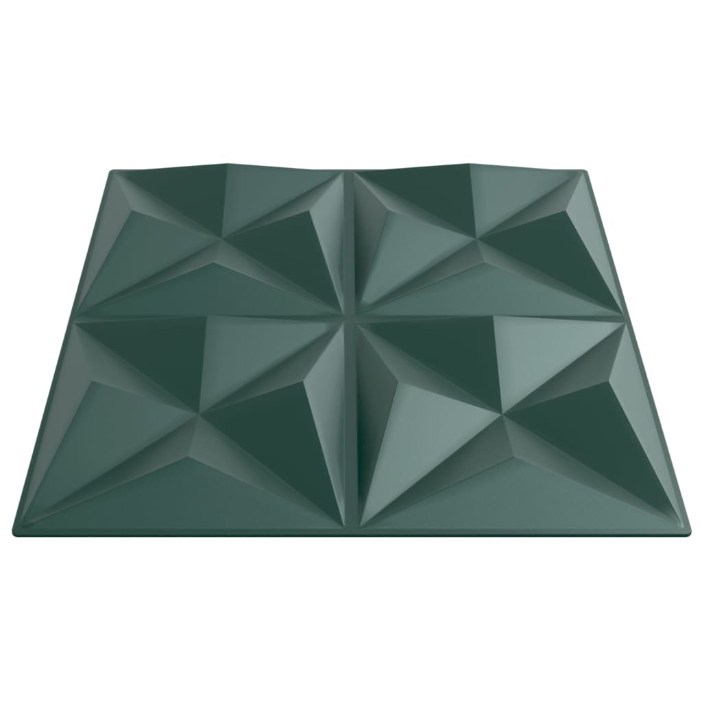 vidaXL Panouri de perete 12 buc. verde 50x50 cm XPS 3 m² origami vidaXL Panouri de perete 12 buc. verde 50x50 cm XPS 3 m² origami