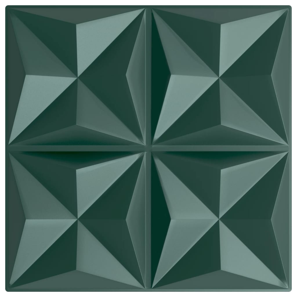 vidaXL Panouri de perete 24 buc. verde 50x50 cm XPS 6 m² origami vidaXL Panouri de perete 24 buc. verde 50x50 cm XPS 6 m² origami