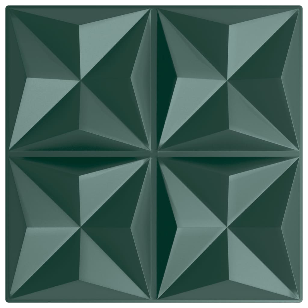 vidaXL Panouri de perete 48 buc. verde 50x50 cm XPS 12 m² origami vidaXL Panouri de perete 48 buc. verde 50x50 cm XPS 12 m² origami