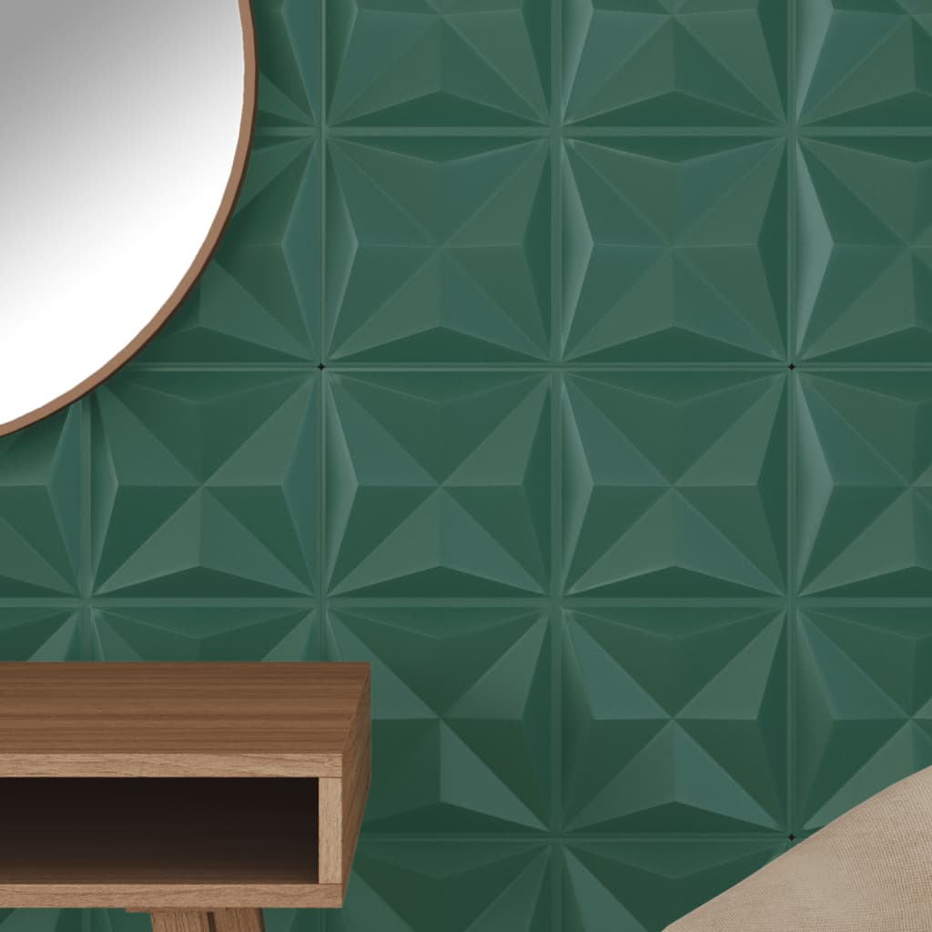 vidaXL Panouri de perete 48 buc. verde 50x50 cm XPS 12 m² origami vidaXL Panouri de perete 48 buc. verde 50x50 cm XPS 12 m² origami