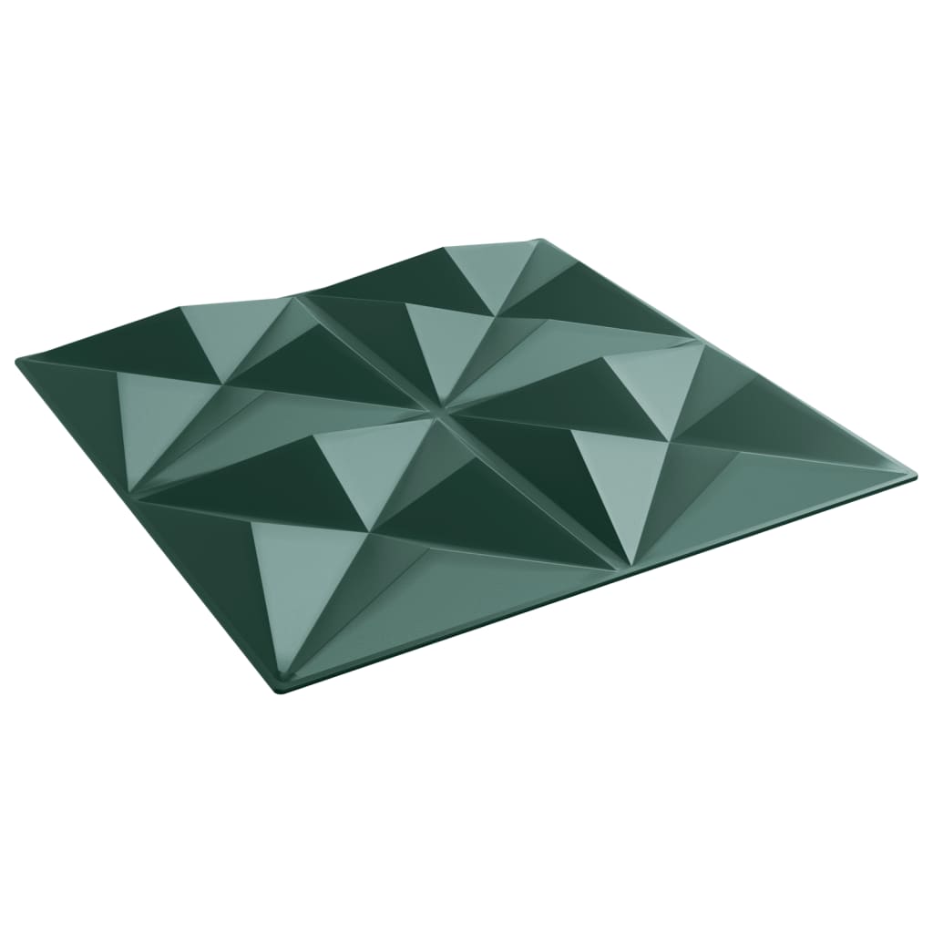 vidaXL Panouri de perete 48 buc. verde 50x50 cm XPS 12 m² origami vidaXL Panouri de perete 48 buc. verde 50x50 cm XPS 12 m² origami