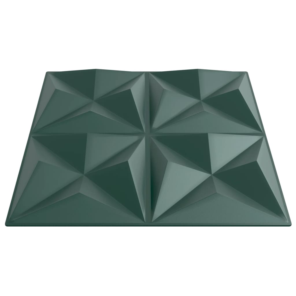 vidaXL Panouri de perete 48 buc. verde 50x50 cm XPS 12 m² origami vidaXL Panouri de perete 48 buc. verde 50x50 cm XPS 12 m² origami