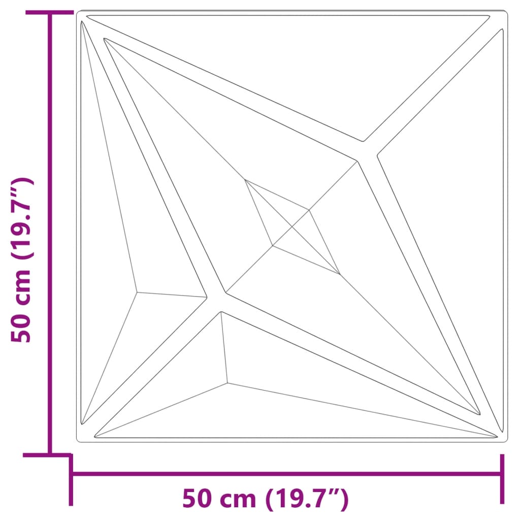 vidaXL Panouri de perete 12 buc. Beton 50x50 cm XPS 3 m² stea vidaXL Panouri de perete 12 buc. Beton 50x50 cm XPS 3 m² stea