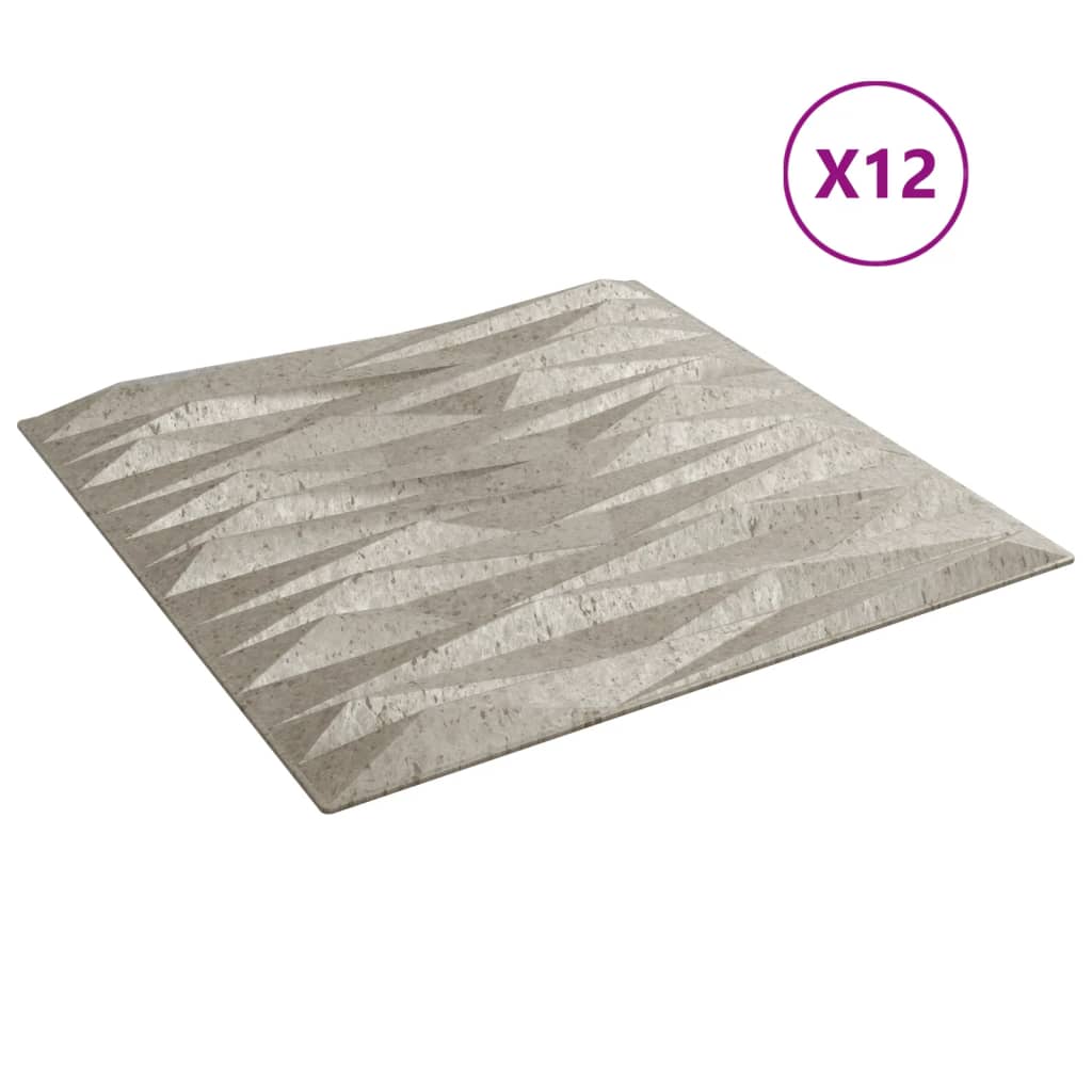 vidaXL Panouri de perete 12 buc. Beton 50x50 cm XPS 3 m² piatră vidaXL Panouri de perete 12 buc. Beton 50x50 cm XPS 3 m² piatră