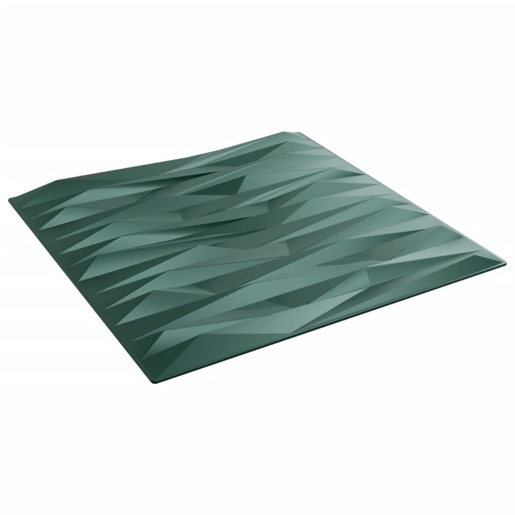 vidaXL Panouri de perete 12 buc. verde 50x50 cm XPS 3 m² piatră