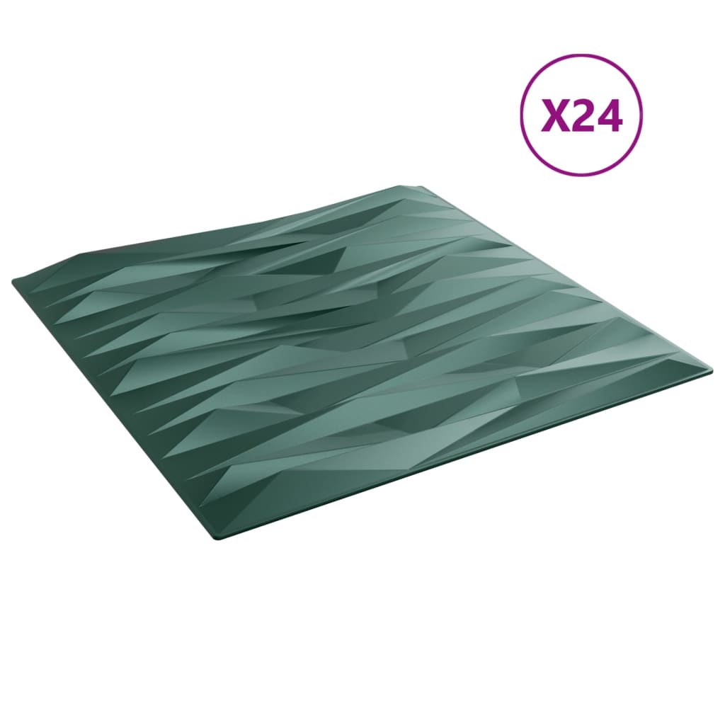 vidaXL Panouri de perete 24 buc. verde 50x50 cm XPS 6 m² piatră vidaXL Panouri de perete 24 buc. verde 50x50 cm XPS 6 m² piatră