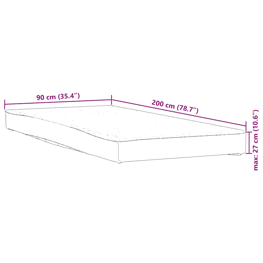 vidaXL Protecție de saltea, alb, 90x200 cm, impermeabilă vidaXL Protecție de saltea, alb, 90x200 cm, impermeabilă