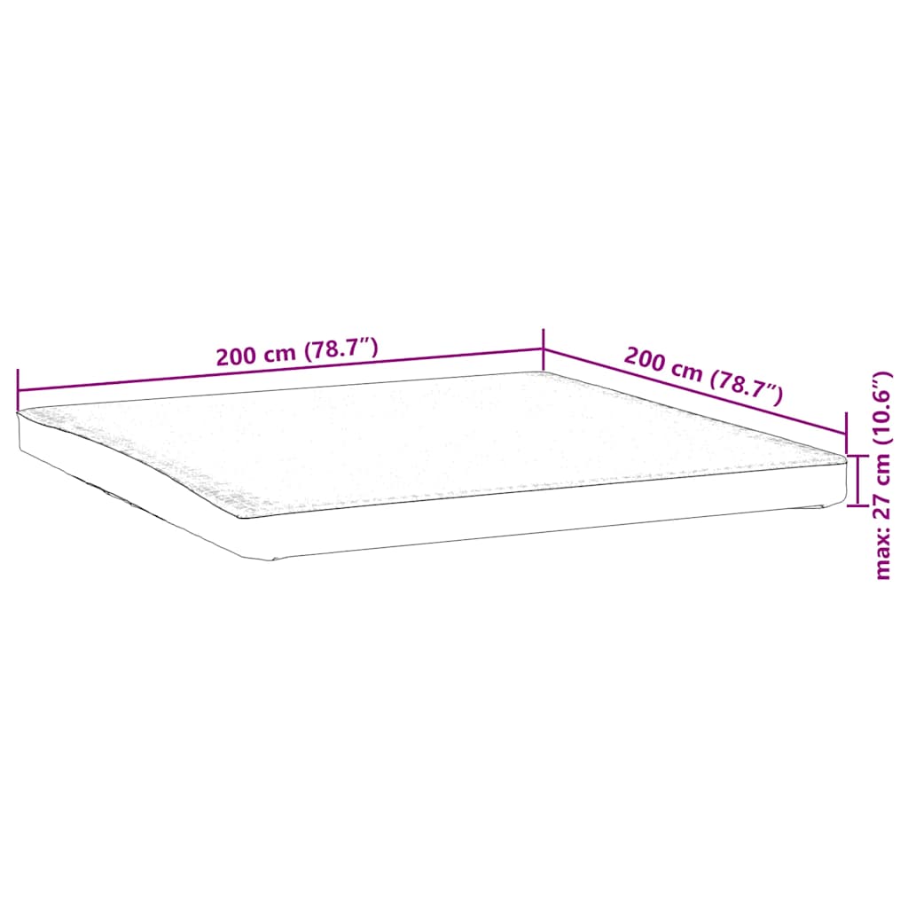 vidaXL Protecție de saltea, alb, 200x200 cm, impermeabilă vidaXL Protecție de saltea, alb, 200x200 cm, impermeabilă