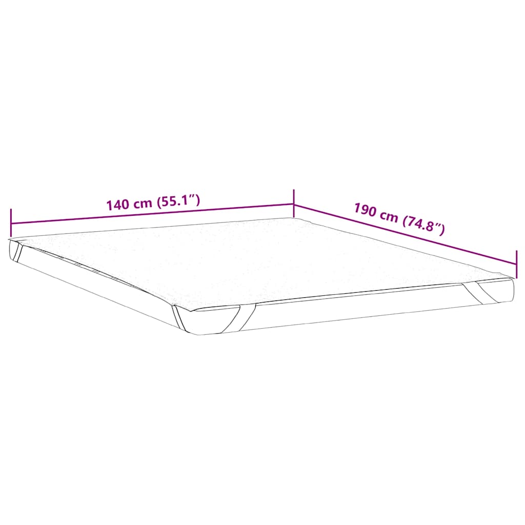 vidaXL Protecție de saltea, alb, 140x190 cm, impermeabilă vidaXL Protecție de saltea, alb, 140x190 cm, impermeabilă