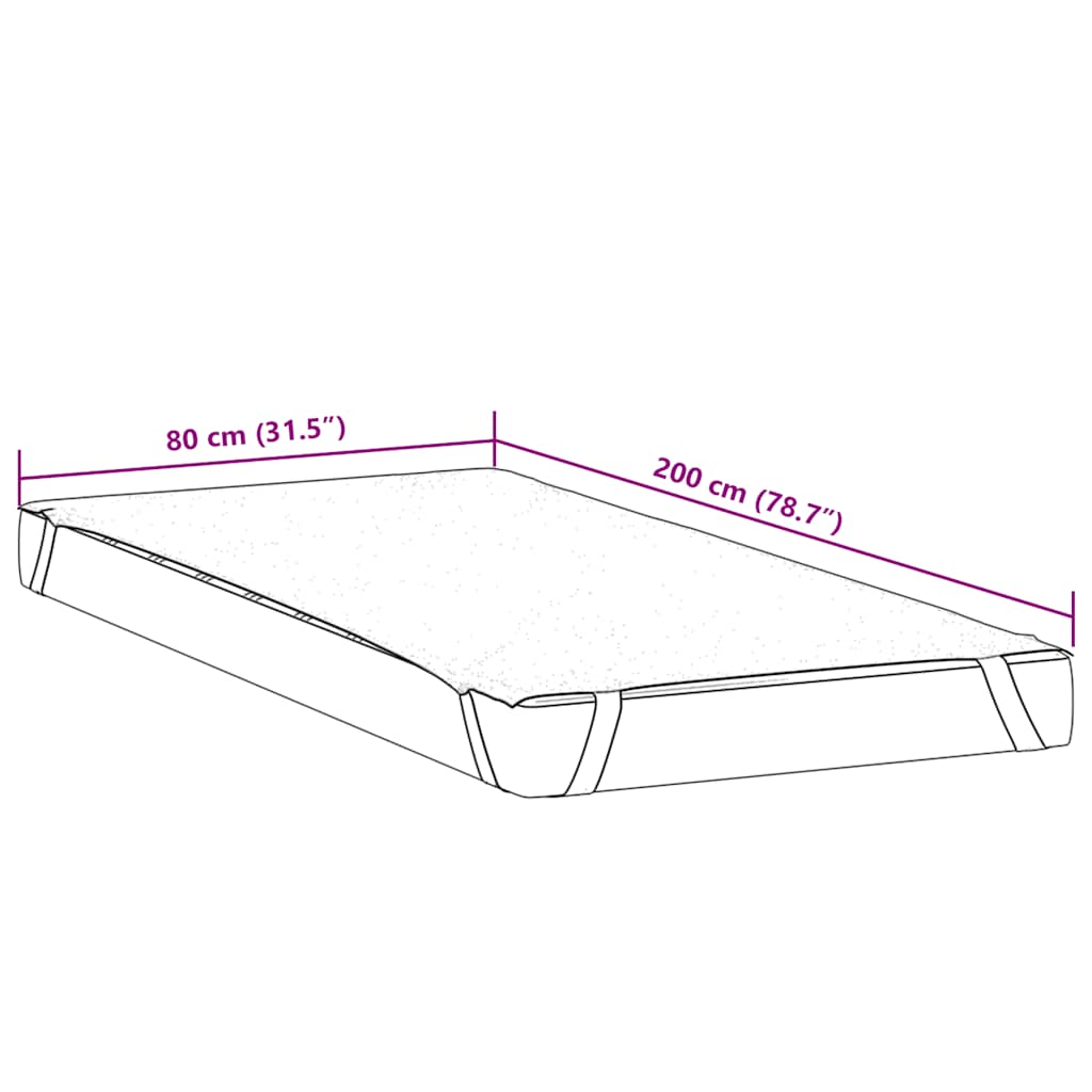 vidaXL Protecție de saltea, alb, 80x200 cm, impermeabilă vidaXL Protecție de saltea, alb, 80x200 cm, impermeabilă