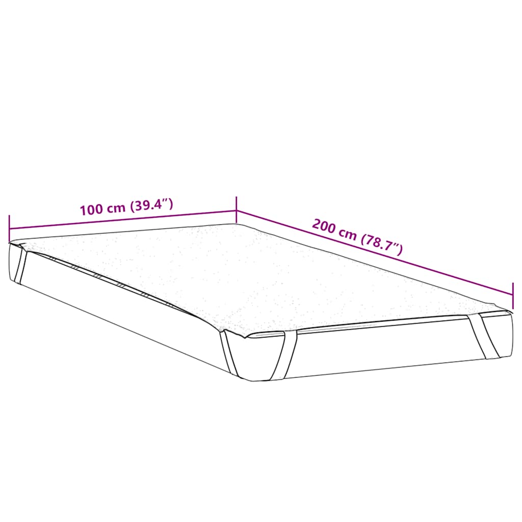 vidaXL Protecție de saltea, alb, 100x200 cm, impermeabilă vidaXL Protecție de saltea, alb, 100x200 cm, impermeabilă