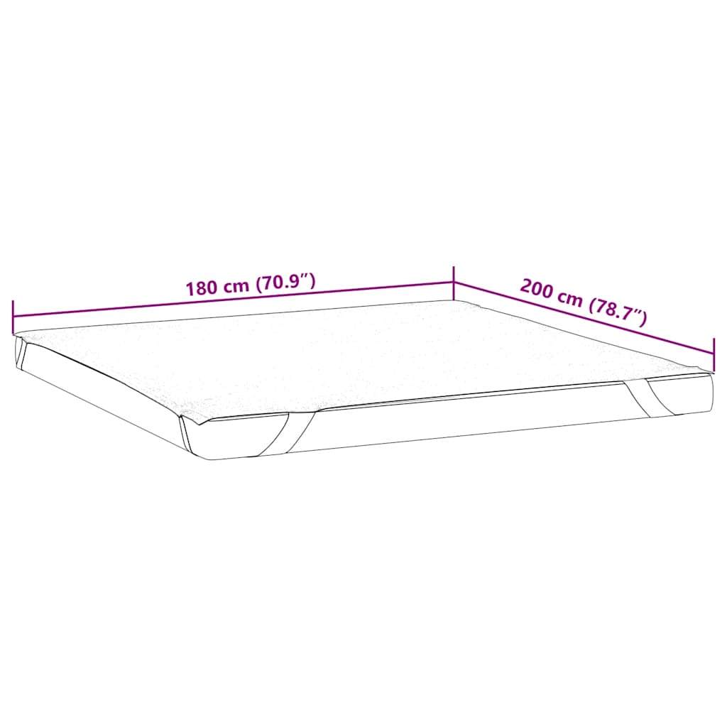 vidaXL Protecție de saltea, alb, 180x200 cm, impermeabilă vidaXL Protecție de saltea, alb, 180x200 cm, impermeabilă