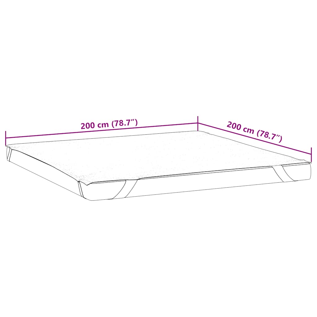 vidaXL Protecție de saltea, alb, 200x200 cm, impermeabilă