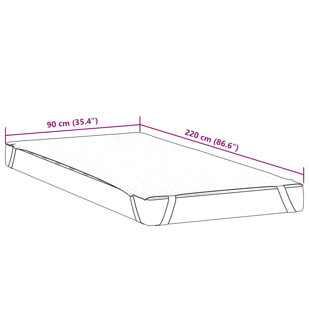 vidaXL Protecție de saltea, alb, 90x220 cm, impermeabilă vidaXL Protecție de saltea, alb, 90x220 cm, impermeabilă