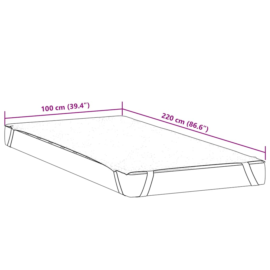 vidaXL Protecție de saltea, alb, 100x220 cm, impermeabilă vidaXL Protecție de saltea, alb, 100x220 cm, impermeabilă