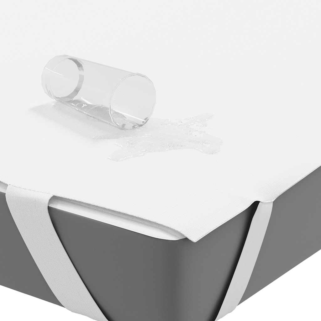 vidaXL Protecție de saltea, alb, 140x220 cm, impermeabilă