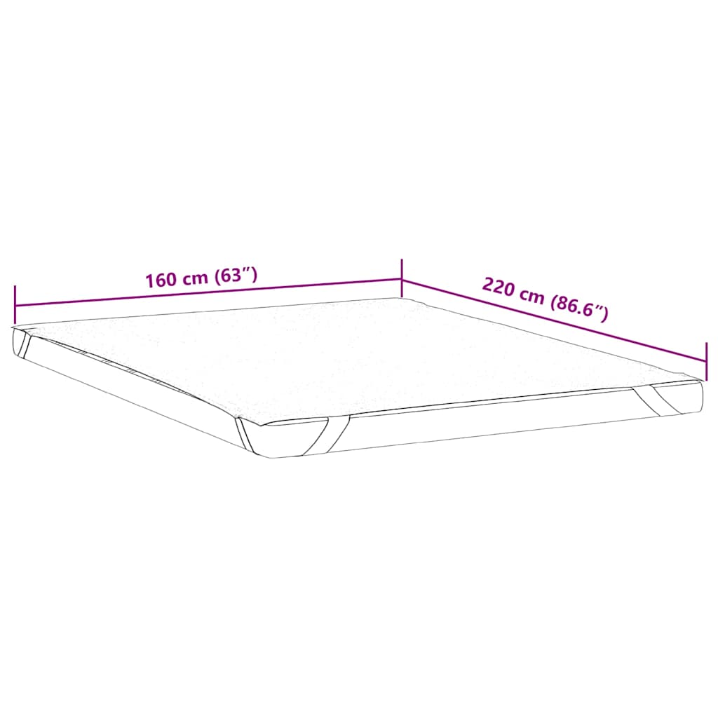 vidaXL Protecție de saltea, alb, 160x220 cm, impermeabilă vidaXL Protecție de saltea, alb, 160x220 cm, impermeabilă