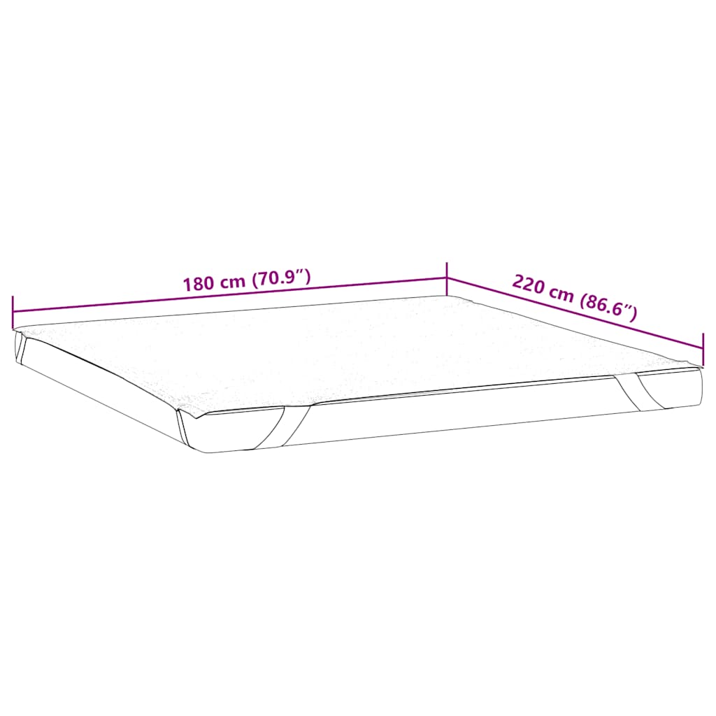 vidaXL Protecție de saltea, alb, 180x220 cm, impermeabilă
