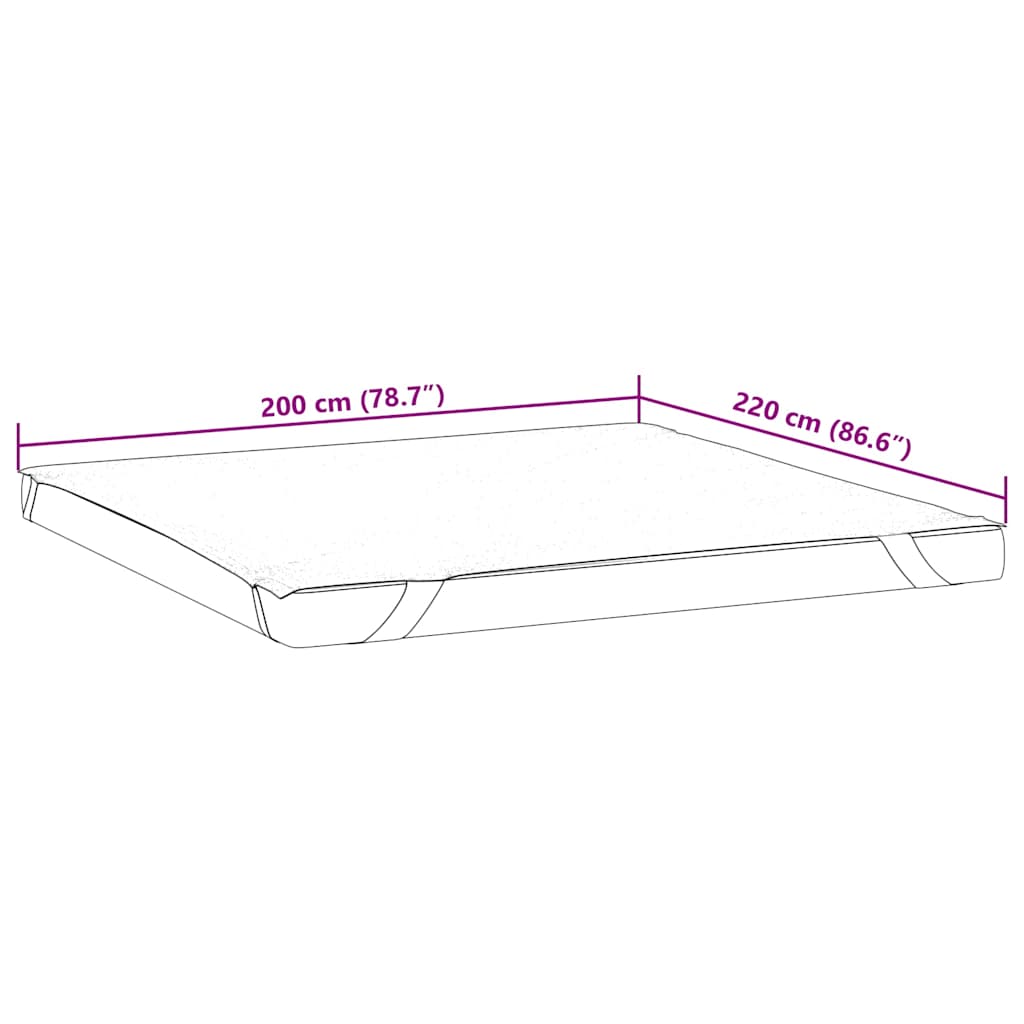 vidaXL Protecție de saltea, alb, 200x220 cm, impermeabilă vidaXL Protecție de saltea, alb, 200x220 cm, impermeabilă
