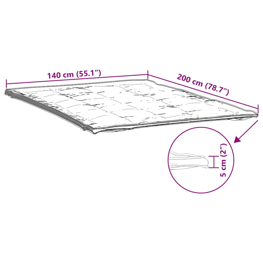 vidaXL Protecție de saltea, alb, 140x200 cm vidaXL Protecție de saltea, alb, 140x200 cm