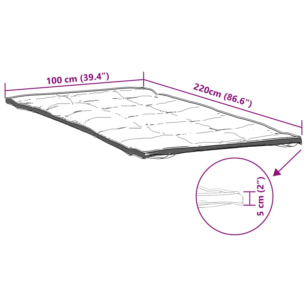 vidaXL Protecție de saltea, alb, 100x220 cm vidaXL Protecție de saltea, alb, 100x220 cm