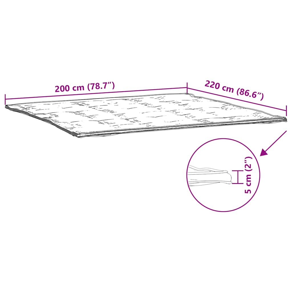 vidaXL Protecție de saltea, alb, 200x220 cm vidaXL Protecție de saltea, alb, 200x220 cm