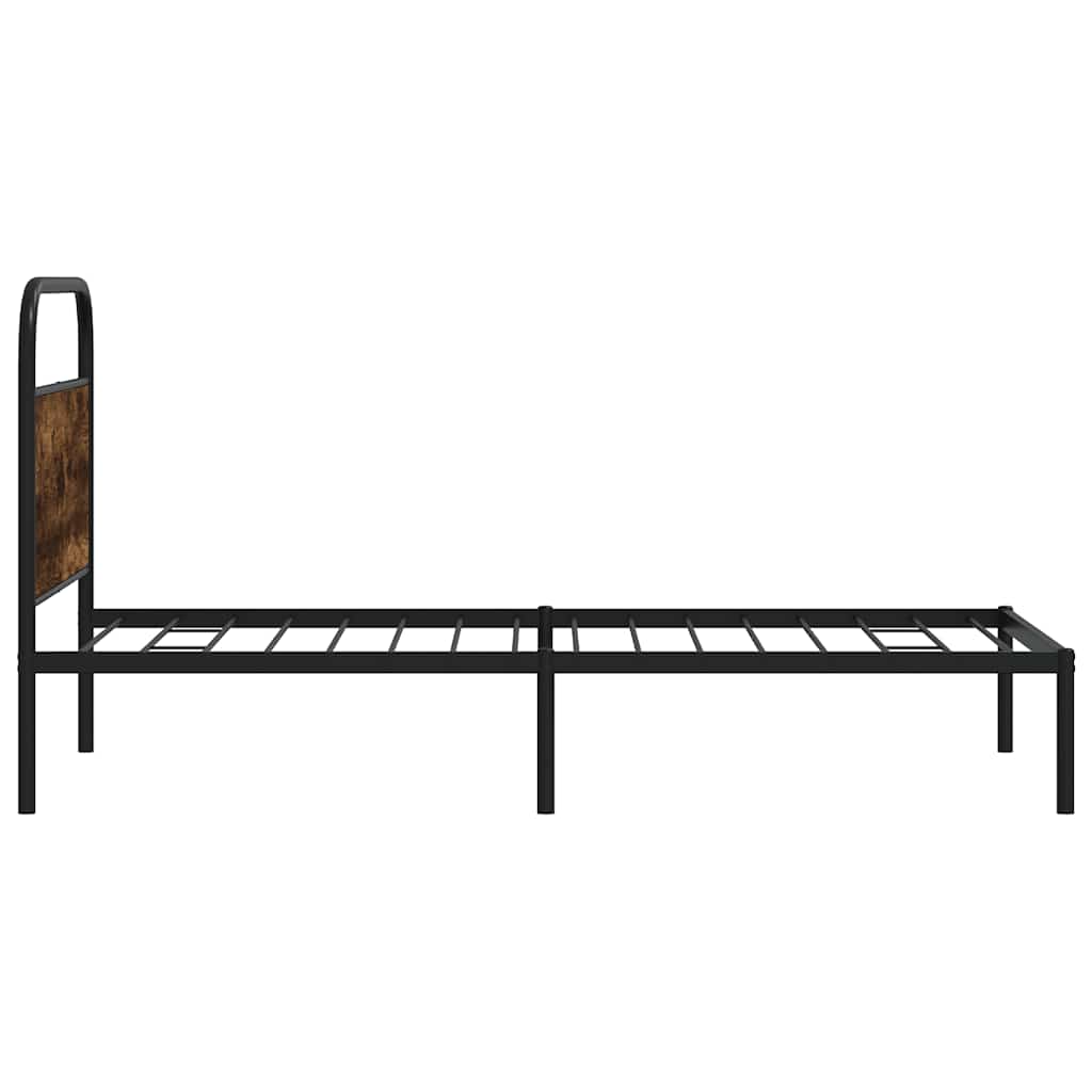 vidaXL Cadru de pat fără saltea 100x200 cm Stejar fumuriu vidaXL Cadru de pat fără saltea 100x200 cm Stejar fumuriu