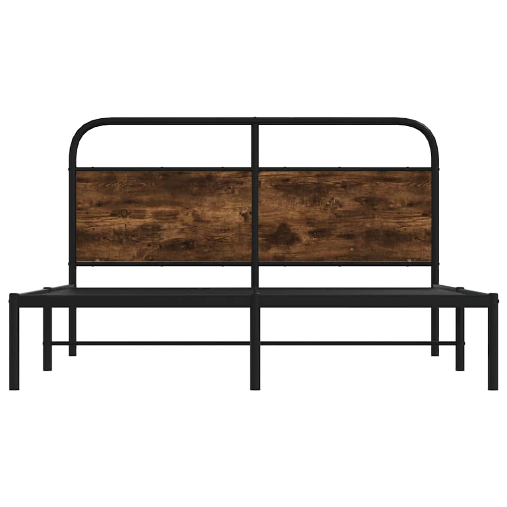 vidaXL Cadru de pat fără saltea 120x190 cm Stejar fumuriu vidaXL Cadru de pat fără saltea 120x190 cm Stejar fumuriu