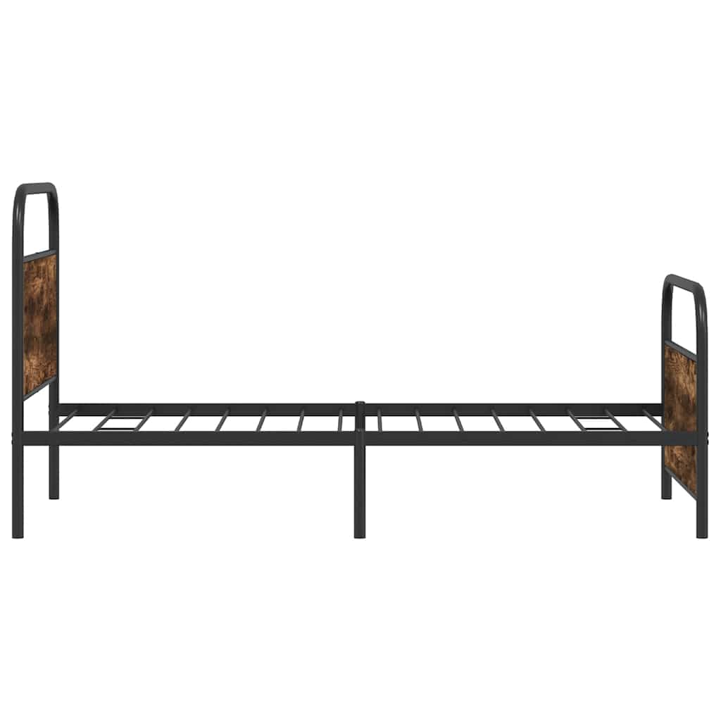 vidaXL Cadru de pat fără saltea 100x200 cm Stejar fumuriu vidaXL Cadru de pat fără saltea 100x200 cm Stejar fumuriu