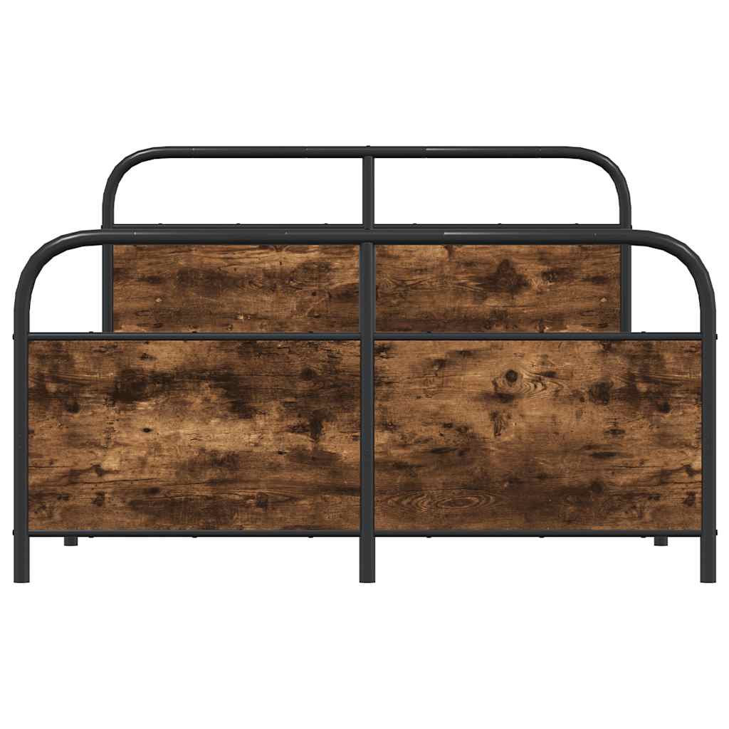 vidaXL Cadru de pat fără saltea 120x190 cm Stejar fumuriu vidaXL Cadru de pat fără saltea 120x190 cm Stejar fumuriu