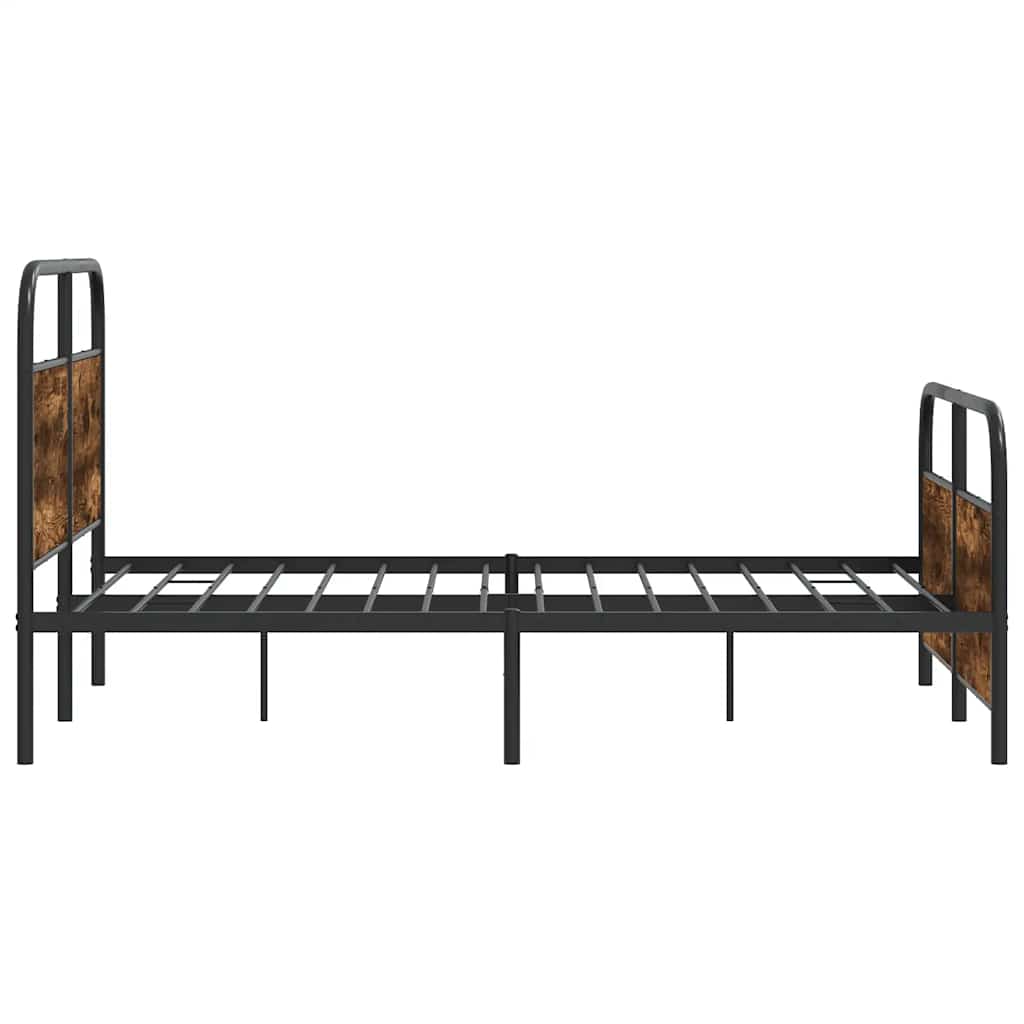 vidaXL Cadru de pat fără saltea 120x190 cm Stejar fumuriu vidaXL Cadru de pat fără saltea 120x190 cm Stejar fumuriu