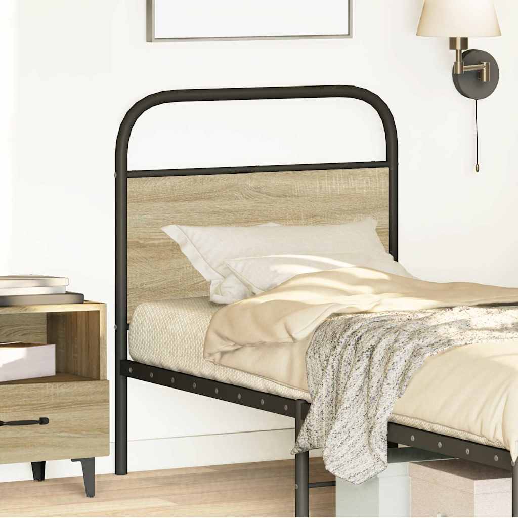 vidaXL Tăblie stejar sonoma 80 cm oțel și lemn prelucrat