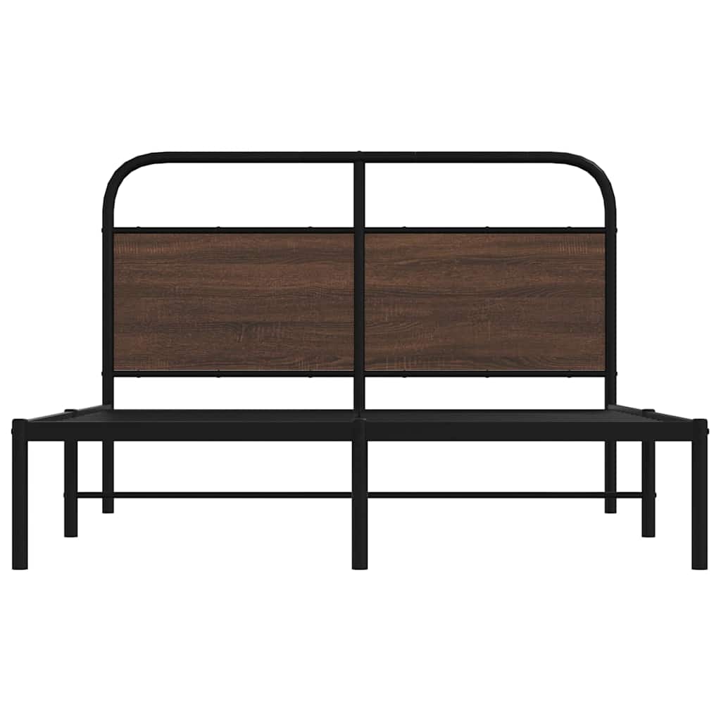 vidaXL Cadru de pat fără saltea stejar maro 140x200 cm Lemn prelucrat