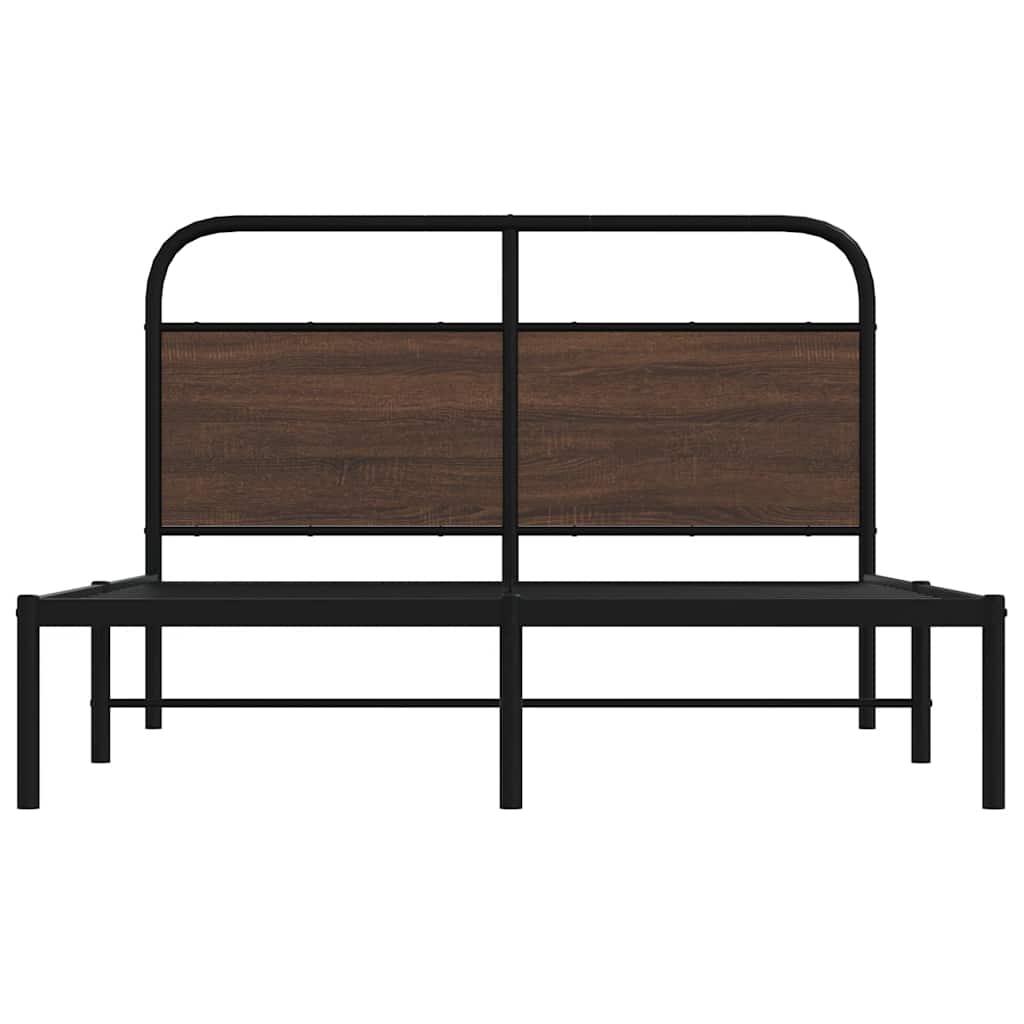 vidaXL Cadru de pat fără saltea stejar maro 160x200 cm Lemn prelucrat vidaXL Cadru de pat fără saltea stejar maro 160x200 cm Lemn prelucrat