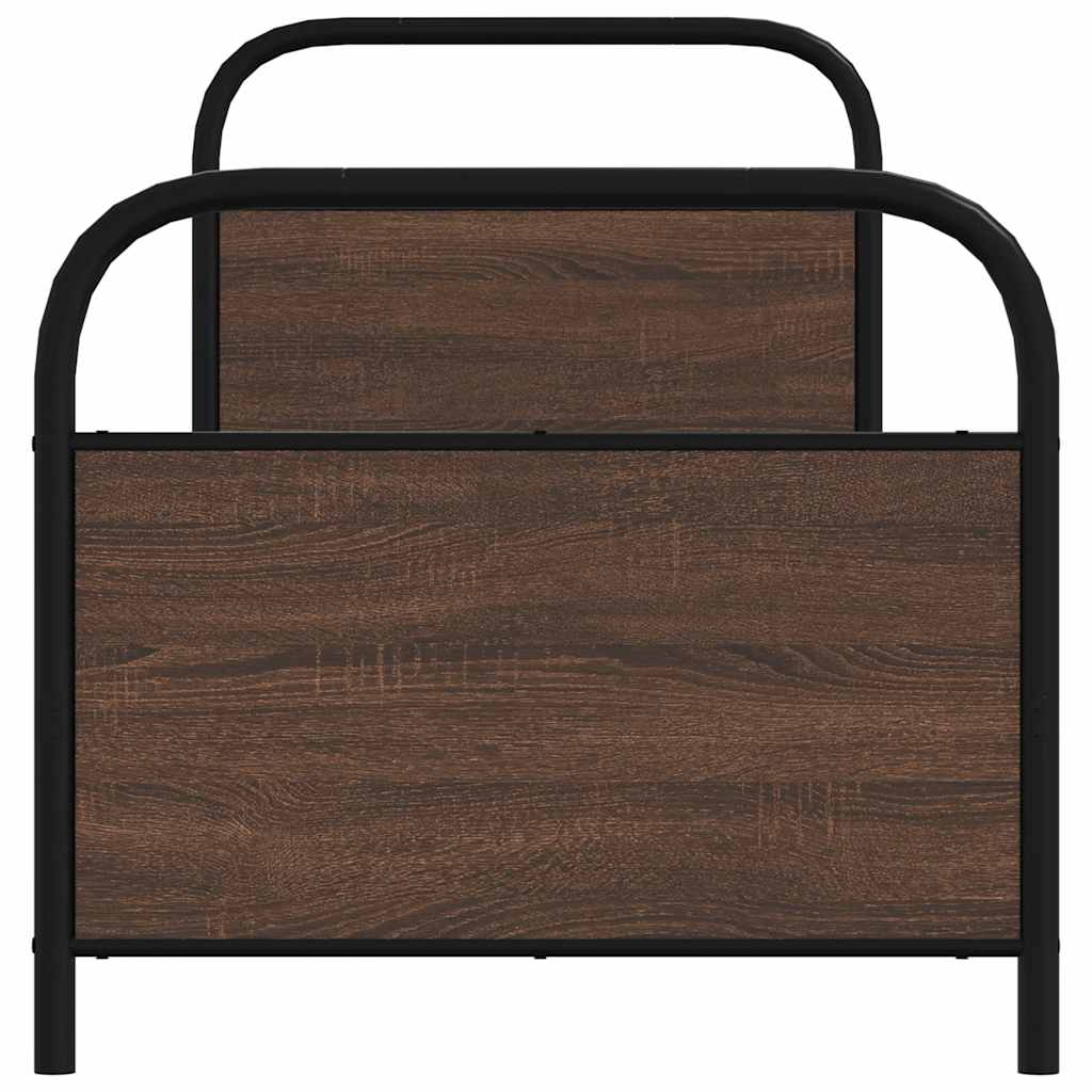 vidaXL Cadru de pat fără saltea 80x200cm Stejar maro lemn prelucrat vidaXL Cadru de pat fără saltea 80x200cm Stejar maro lemn prelucrat