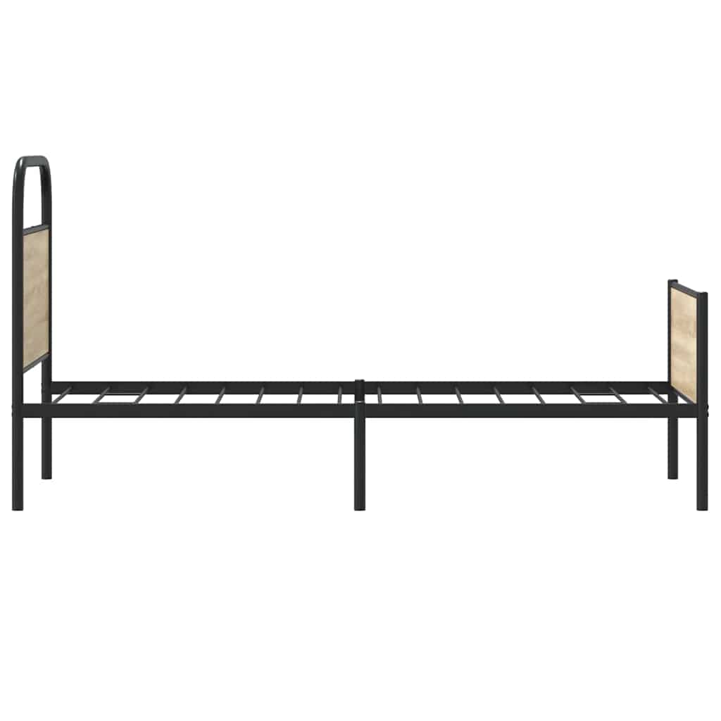vidaXL Cadru de pat fără saltea 75x190 cm Lemn derivat stejar Sonoma vidaXL Cadru de pat fără saltea 75x190 cm Lemn derivat stejar Sonoma