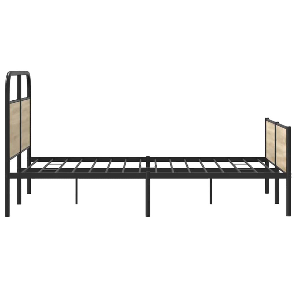 vidaXL Cadru de pat fără saltea 120x190 cm Lemn derivat stejar Sonoma vidaXL Cadru de pat fără saltea 120x190 cm Lemn derivat stejar Sonoma