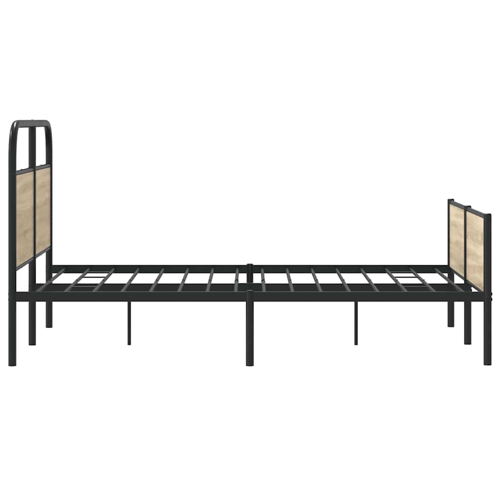 vidaXL Cadru de pat fără saltea 140x190 cm Lemn derivat stejar Sonoma vidaXL Cadru de pat fără saltea 140x190 cm Lemn derivat stejar Sonoma
