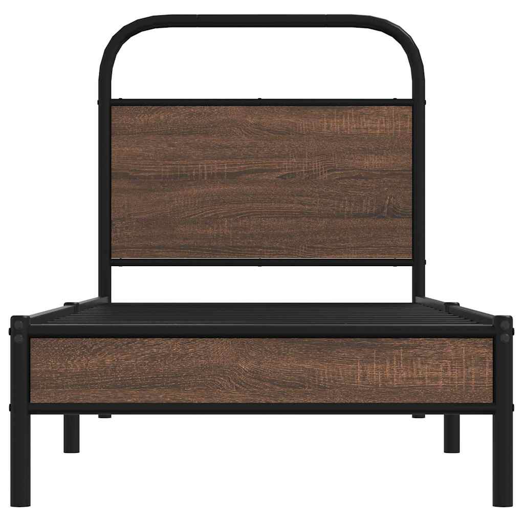 vidaXL Cadru de pat fără saltea 80x200cm Stejar maro lemn prelucrat