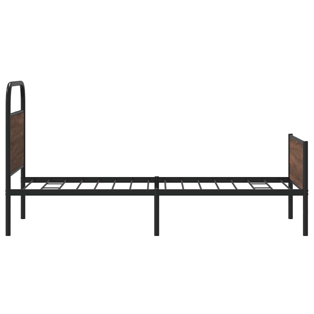 vidaXL Cadru de pat fără saltea stejar maro 90x200 cm Lemn prelucrat vidaXL Cadru de pat fără saltea stejar maro 90x200 cm Lemn prelucrat