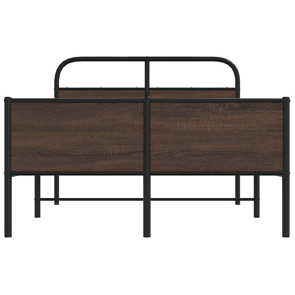 vidaXL Cadru de pat fără saltea stejar maro 140x200 cm Lemn prelucrat