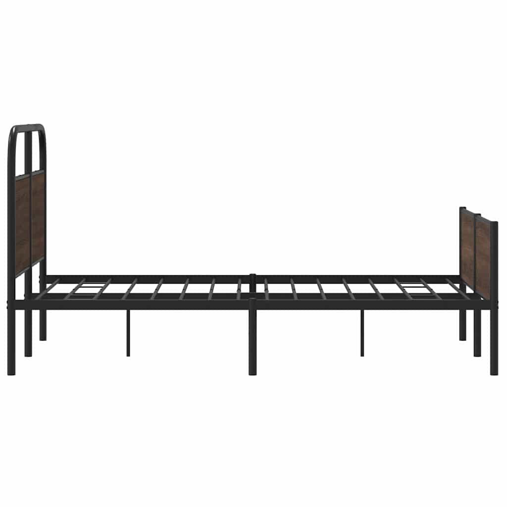 vidaXL Cadru de pat fără saltea stejar maro 140x200 cm Lemn prelucrat