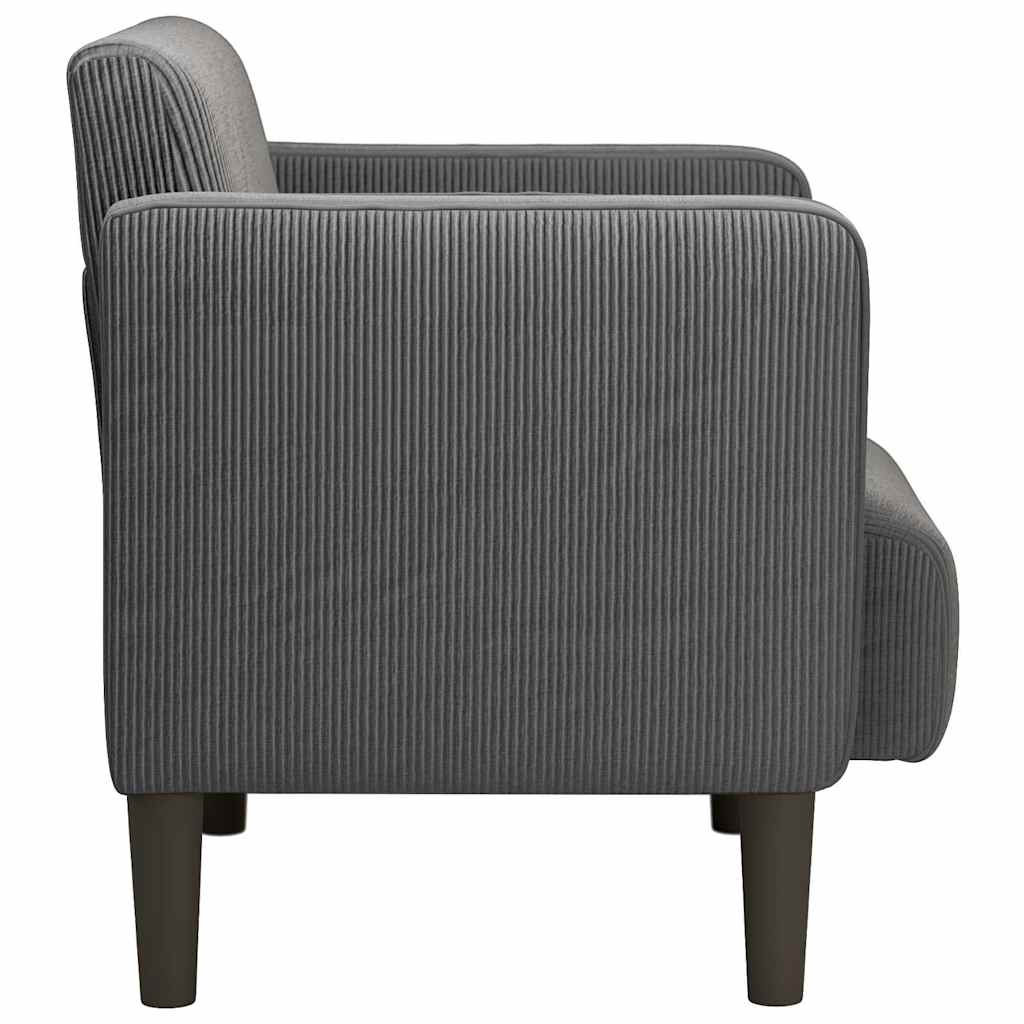 vidaXL Canapea Scaun cu cotiere Gri închis 54 cm țesătură velur