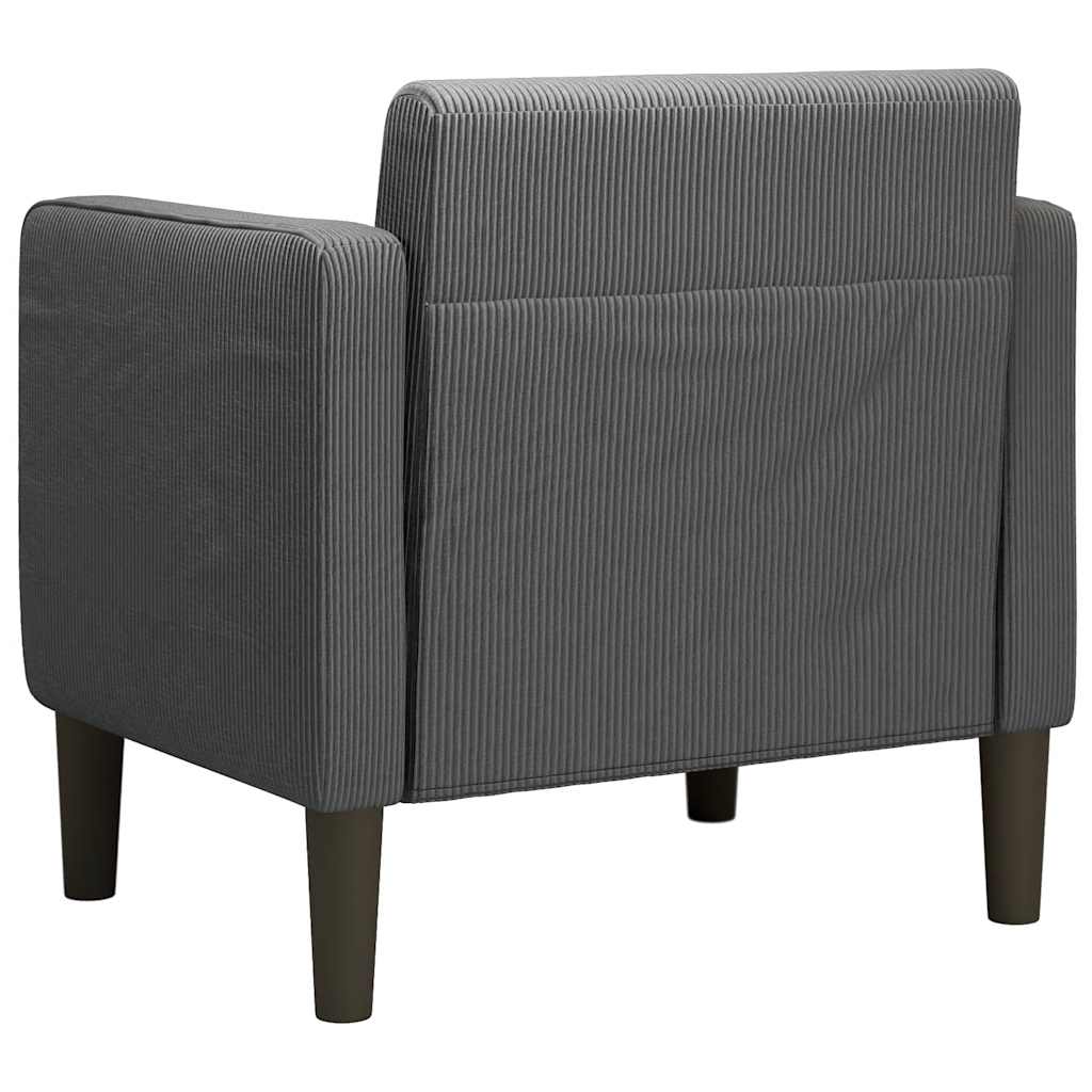 vidaXL Canapea Scaun cu cotiere Gri închis 54 cm țesătură velur