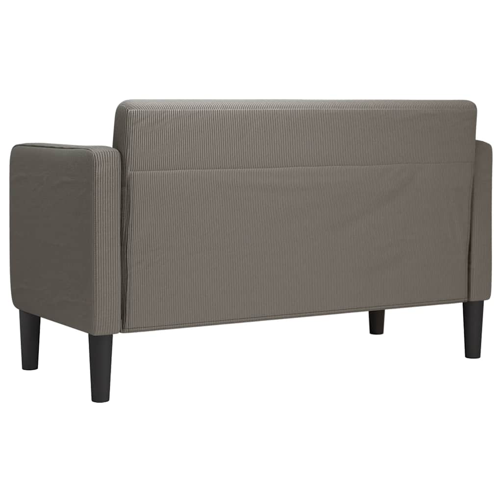 vidaXL Canapea lovesea gri deschis 109 cm țesătură din velur vidaXL Canapea lovesea gri deschis 109 cm țesătură din velur