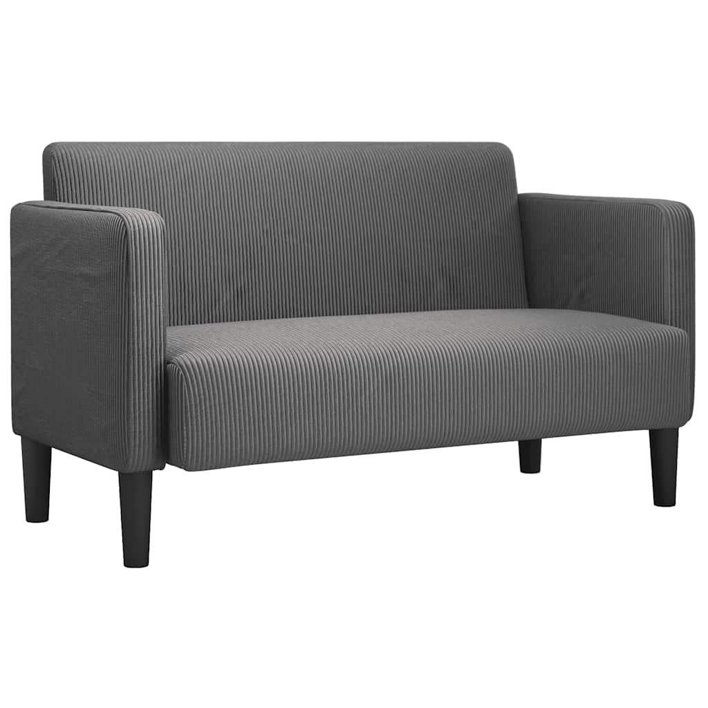 vidaXL Canapea lovesea gri închis 109 cm țesătură velur vidaXL Canapea lovesea gri închis 109 cm țesătură velur